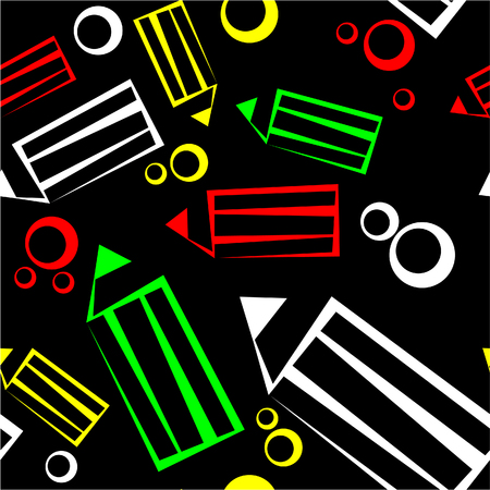 Vector. Seamless office ornament  in color 36のイラスト素材