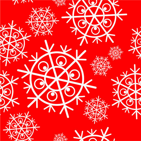 Vector. Seamless ornament snowflake  in color  35のイラスト素材