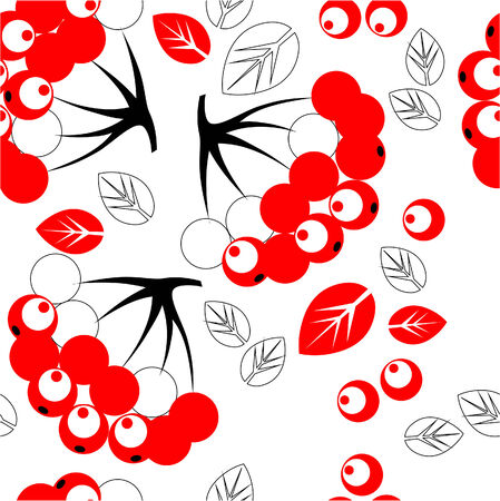 Seamless berry ornament in colorのイラスト素材