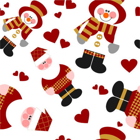  Seamless xmas  ornament in color 66のイラスト素材
