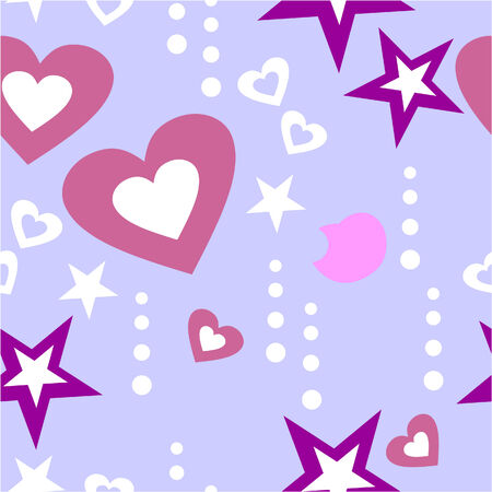 Seamless ornament with heart in color 68のイラスト素材