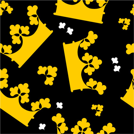 Vector. Seamless crown ornament in color 80のイラスト素材