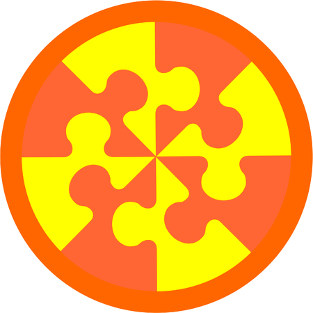 Vector. Abstract fruit puzzle in color 13のイラスト素材