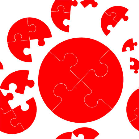 Vector. Seamless ornament puzzle in color 94のイラスト素材