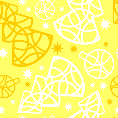 Vector. Seamless ornament with christmas tree in color 100のイラスト素材