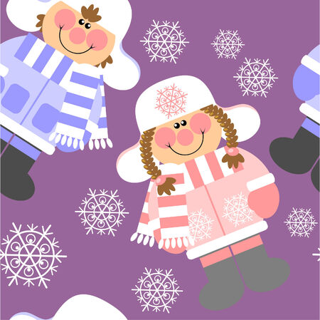 Seamless xmas ornamentのイラスト素材