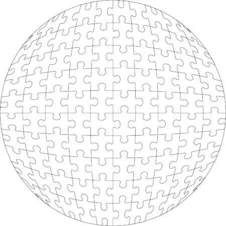 Vector.3d puzzle ball in color 22のイラスト素材