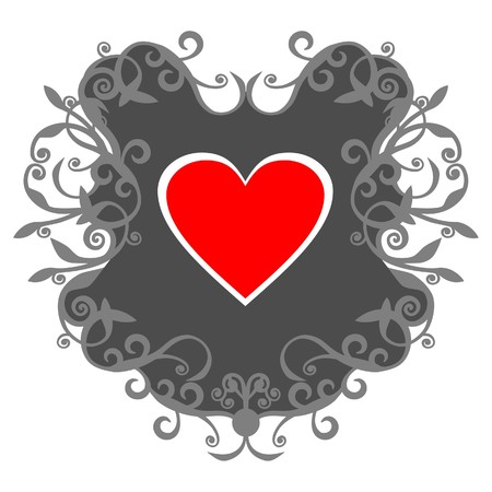 Ornament heart in colorのイラスト素材