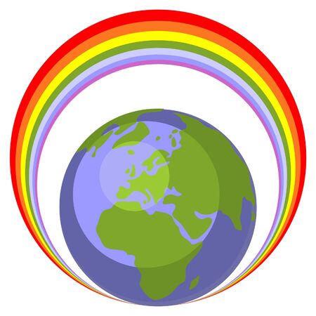 Earth globe setのイラスト素材
