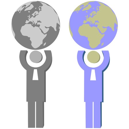 Earth globe setのイラスト素材