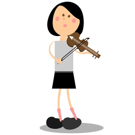 Girl musicanのイラスト素材