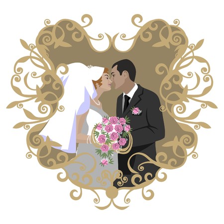 Wedding coupleのイラスト素材
