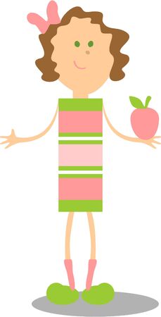 Girl walking color 13の写真素材