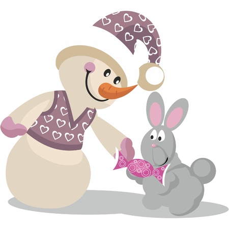   Snowman in color 14のイラスト素材