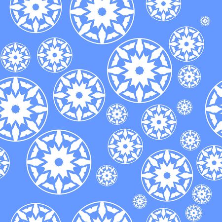 Seamless ornament snowflake  in color 488のイラスト素材