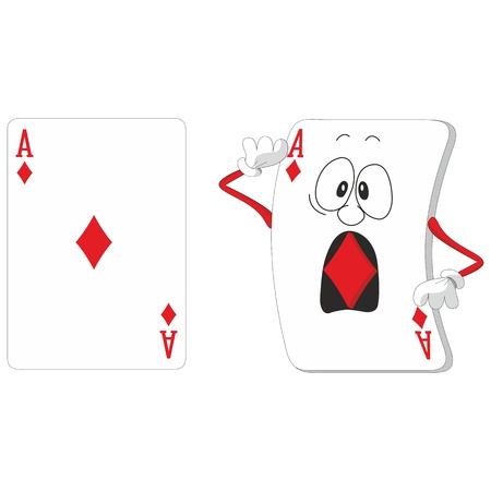 Vector  Emotional playing card set 13のイラスト素材