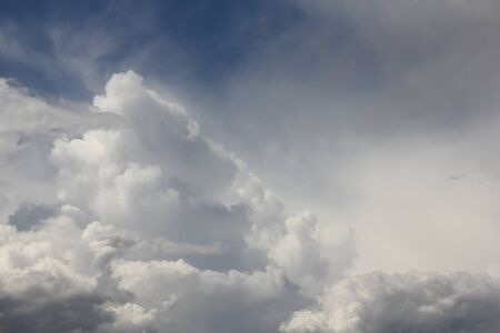 White clouds in blue skyの写真素材