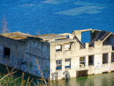 The dry river beds of a planet. The texture of the lunar surface. Earth, explore.の写真素材
