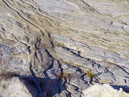 The dry river beds of a planet. The texture of the lunar surface. Earth, explore.の写真素材