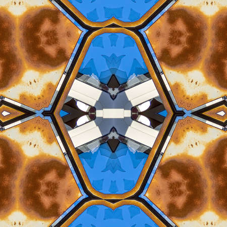 Abstract seamless texture, futuristic background, modern marble mosaic, art deco wallpaper, geometrical fashion illustration.の写真素材