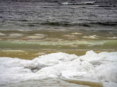 Coast of the Baltic Sea in winter. Estoniaの写真素材