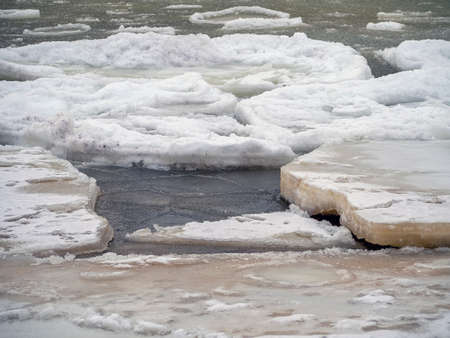 Coast of the Baltic Sea in winter. Estoniaの写真素材