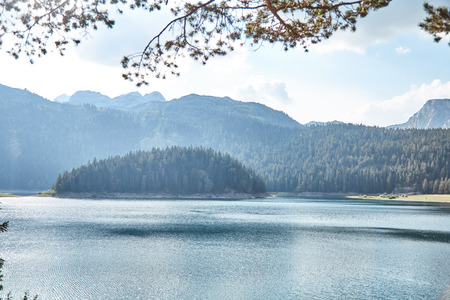 Black lake. Durmitor national Park. Montenegro. Summer.の写真素材