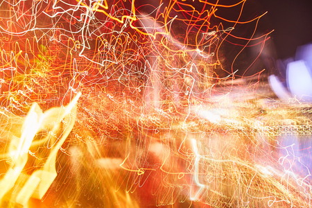 city lights on long exposure. Abstraction.