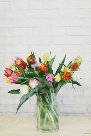 Beautiful bouquet of flowers in a vase.の写真素材