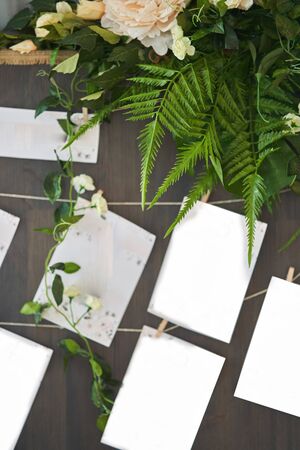 Decor wedding celebration. Seating at a wedding celebration.の写真素材