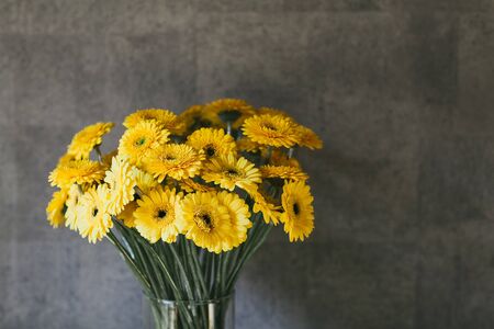 Delicate beautiful bouquet of flowers close up.の写真素材