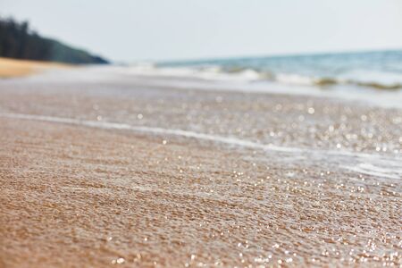 Querim beach. Deserted Keri beach. Goa, Arambol. Background.の写真素材