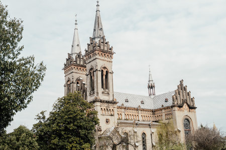 Batumi, Georgia - 04.05.2021: Batumi Cathedral. Cathedral of the Nativity of the Blessed Virginのeditorial素材