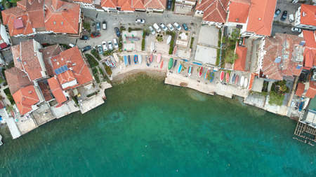 Aerial view of Ohrid city. Lake Ohrid. North Macedoniaの写真素材