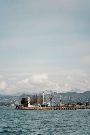 Batumi, Georgia - 04.05.2021: Batumi International Container Terminal. Batumi seaportのeditorial素材