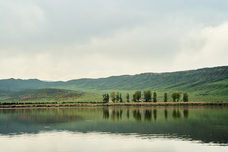 View of the beautiful lake Lisi. Lisi Park in Tbilisi, Georgia