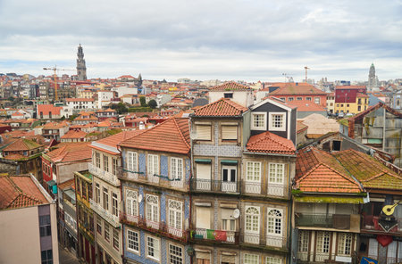 Porto, Portugal - 12.25.2022: Charming Urban Streetscape Featuring Beautiful Historic Architecture and Unique Characterのeditorial素材