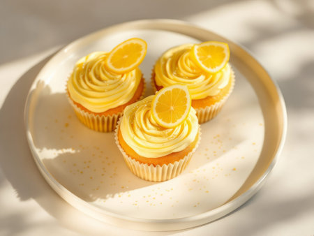Lemon Bliss Cupcakes: Vegan Delights with a Poppy Seed Twistの素材