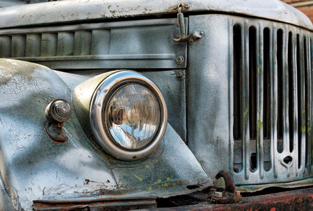 Old car made in Soviet timesのeditorial素材