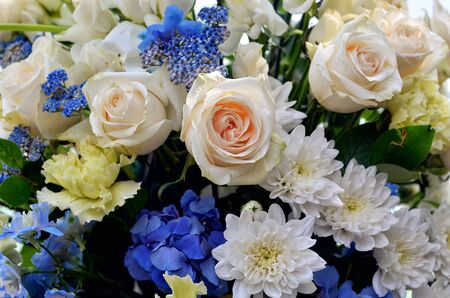 Colorful bouquet of fresh flowers - wedding ceremonyの写真素材