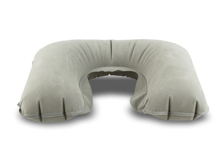 an inflatable plane cushion isolated on whiteの写真素材