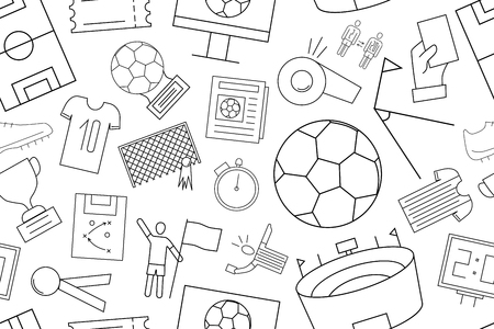 Vector football pattern. football seamless backgroundのイラスト素材