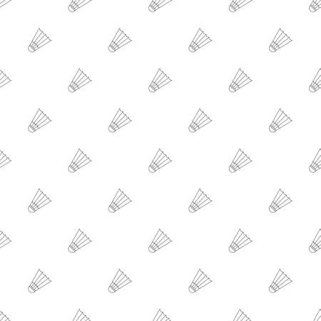 Badminton background from line icon. Linear vector patternのイラスト素材