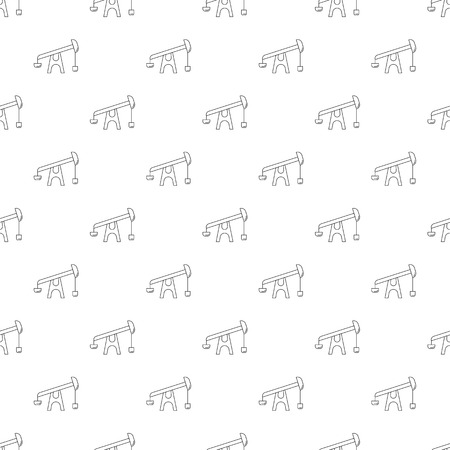 Oil platform background from line icon. Linear vector pattern. Vector illustrationのイラスト素材