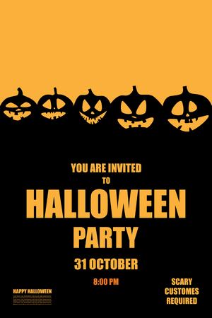 Invitation to Halloween party, Vector illustrationのイラスト素材