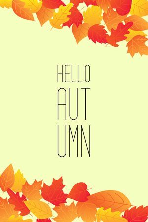 Autumn sale background layout decorate with leaves for shoppingのイラスト素材