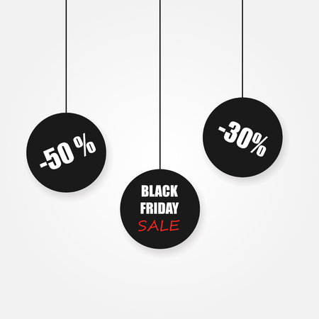 Black Friday sale black tag. Vector illustrationのイラスト素材