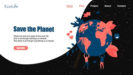 Web Template. Concept save the planet and environment.のイラスト素材