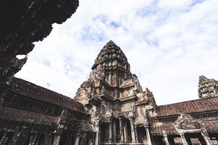 Ð¡entral tower Angkor Wat inside the temple