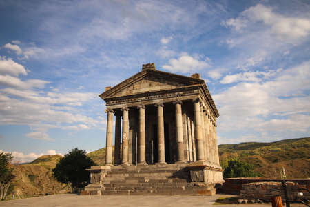 The Temple of Garni is the Greco-Roman colonnaded temple in Armeniaの写真素材